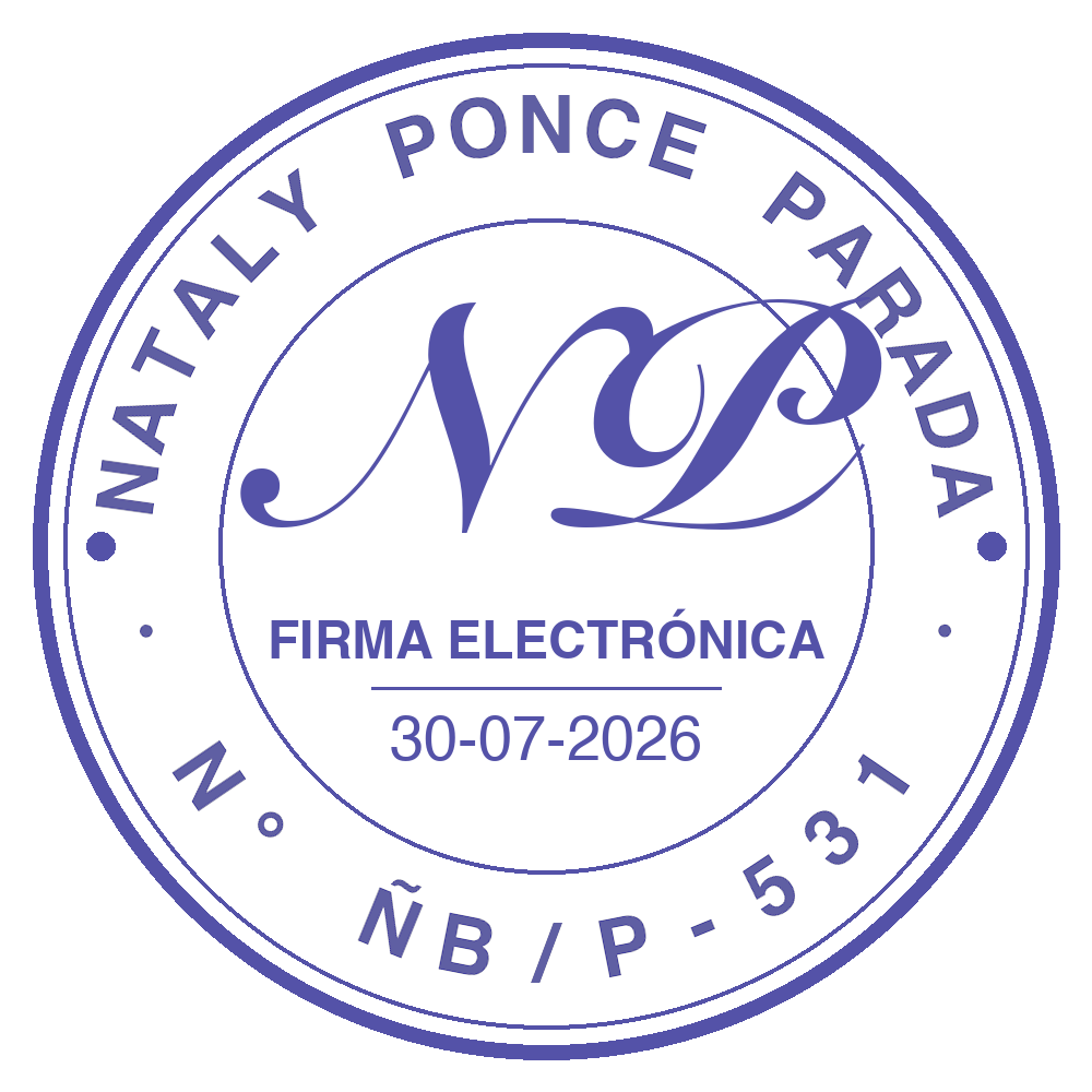 Firma digitalizada de Nataly Ponce Parada