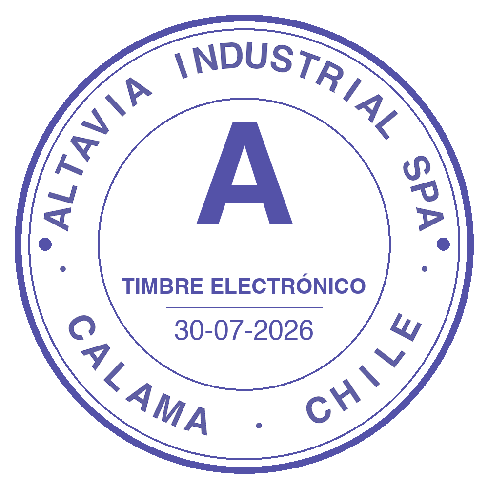 Timbre y sello digitalizado de Altavia Industrial SpA
